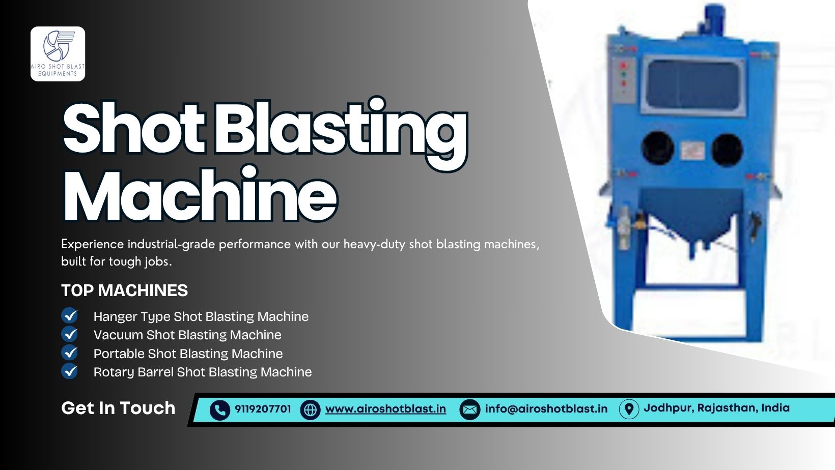 Top Shot Blasting Machine Manufacturers in Jodhpur, Rajasthan – High-Performance Industrial Solutions