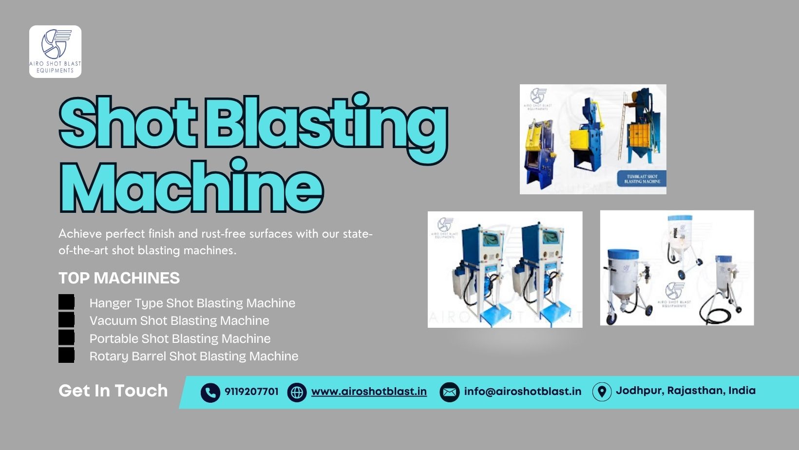 Top Shot Blasting Machine Manufacturers in Jodhpur, Rajasthan – High-Performance Industrial Solutions