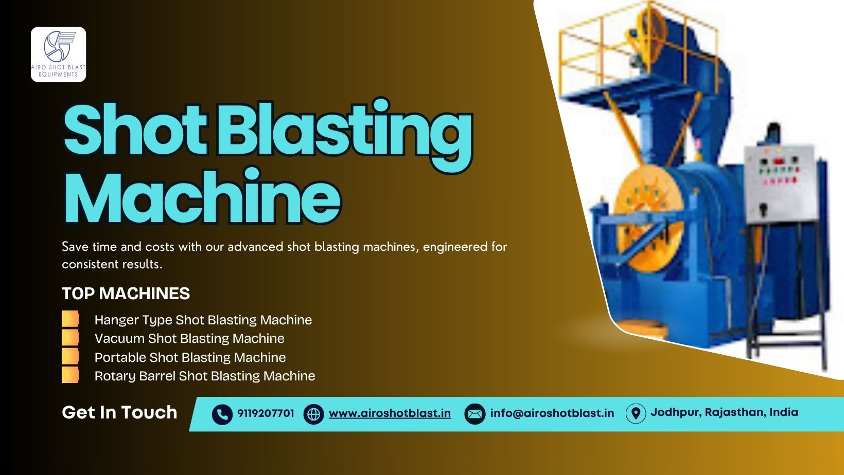 Top Shot Blasting Machine Manufacturers in Jodhpur, Rajasthan – High-Performance Industrial Solutions
