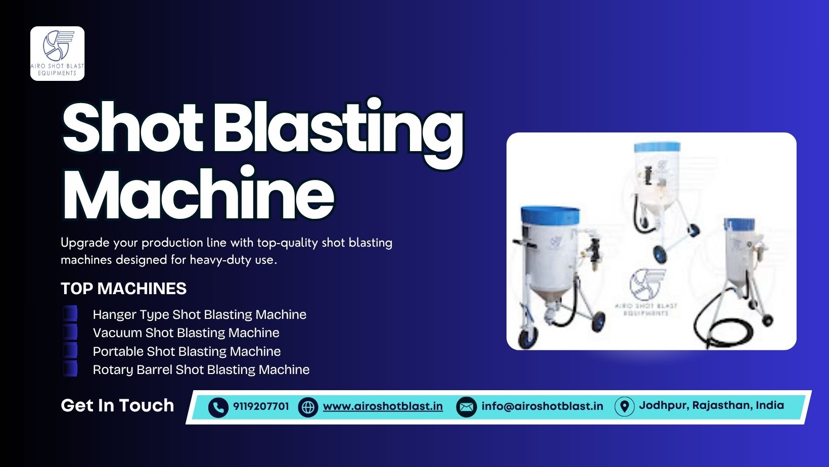 Get the Power & Precision You Need – Shot Blasting Machine by Airo Shot Blast