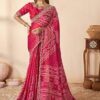 Pink Bandhani Saree Collection: Displaying the Art of Tradition and Celebratory Sophistication