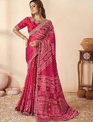 Pink Bandhani Saree Collection: Displaying the Art of Tradition and Celebratory Sophistication
