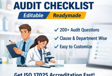 ISO 17025 Checklist with 200+ Questions (with Complete Documents)