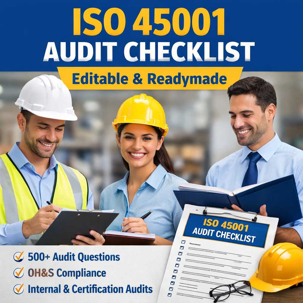 Readymade ISO 45001 Audit Checklist for OH&S(Complete Documents)