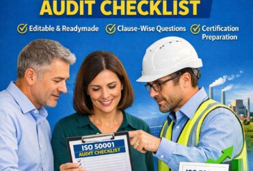 Editable ISO 50001 Audit Checklist for Certification(Complete Documents)