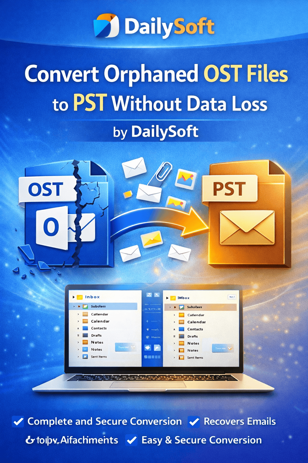 Convert Orphaned OST Files to PST Without Data Loss by DailySoft