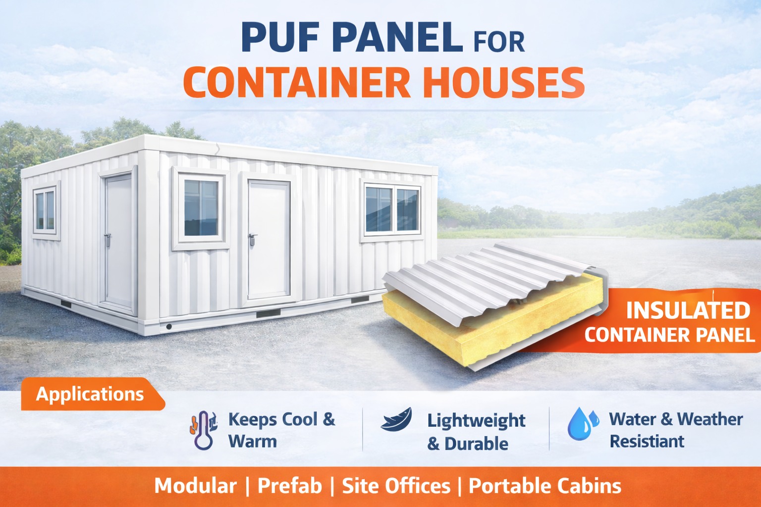 PUF Panels for Strong Container House