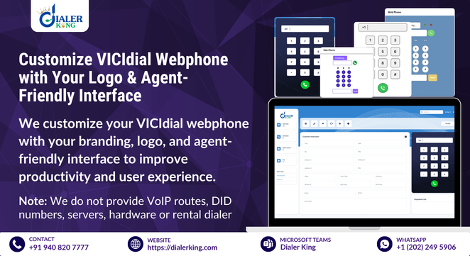Customize VICIdial Webphone with Your Logo & Agent-Friendly Interface