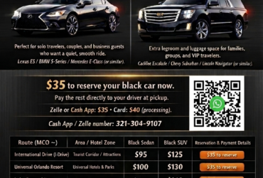 🟦 uxurtaxi.com 🔥 [MCO PREMIUM BLACK CAR | EXECUTIVE AIRPORT SERVICE 🚘✈️] | 407.451.7357 | nwave.online