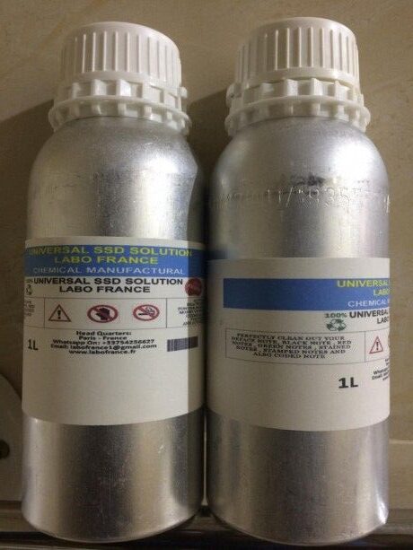 SSD chemical solution for sale in Egypt used to clean GREEN defaced currency Notes