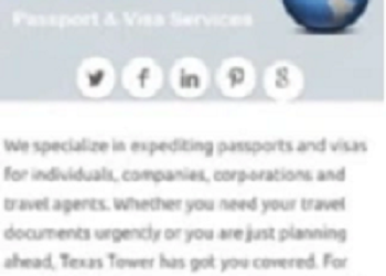 Texas Tower Passport & Visa Services