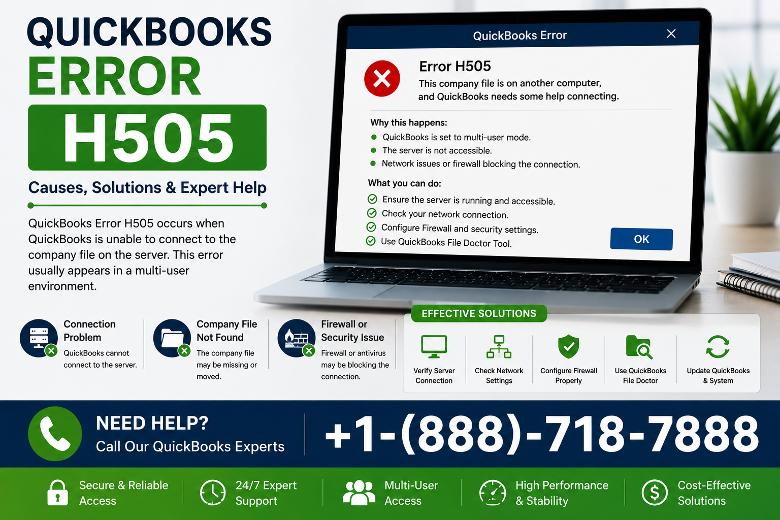 What is QuickBooks Error H505? Call +1-(888)-718-7888 for instant fix?
