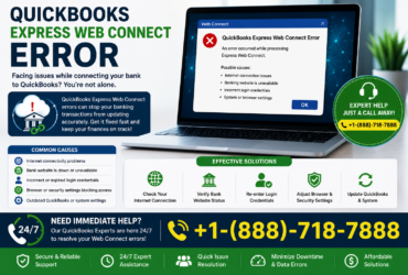 How to fix QuickBooks Express Web Connect Error? Call +1-(888)-718-7888?