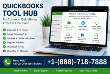 What is QuickBooks Tool Hub and where can I get help at +1-(888)-718-7888?