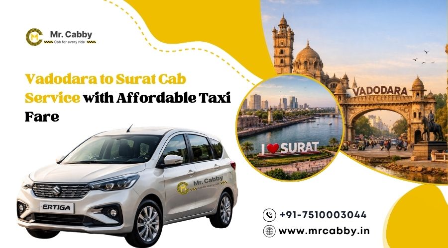 Online Vadodara to Surat Cab Booking