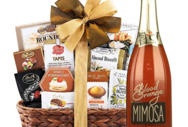 Mimosa gift basket for birthdays, brunch and celebrations