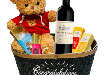 Celebrate success with a graduation wine gift basket