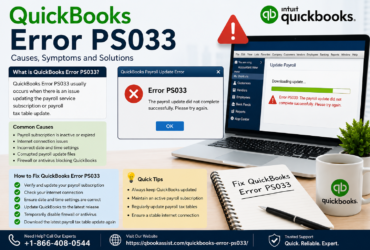 QuickBooks PS033 Error: Causes, Fixes & Solutions