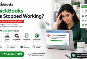 QuickBooks Has Stopped Working – Fix Crashes, Freezes & Startup Errors at 877-487-8503