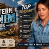 Shrinking S03 Christa Miller Western Denim Shirt