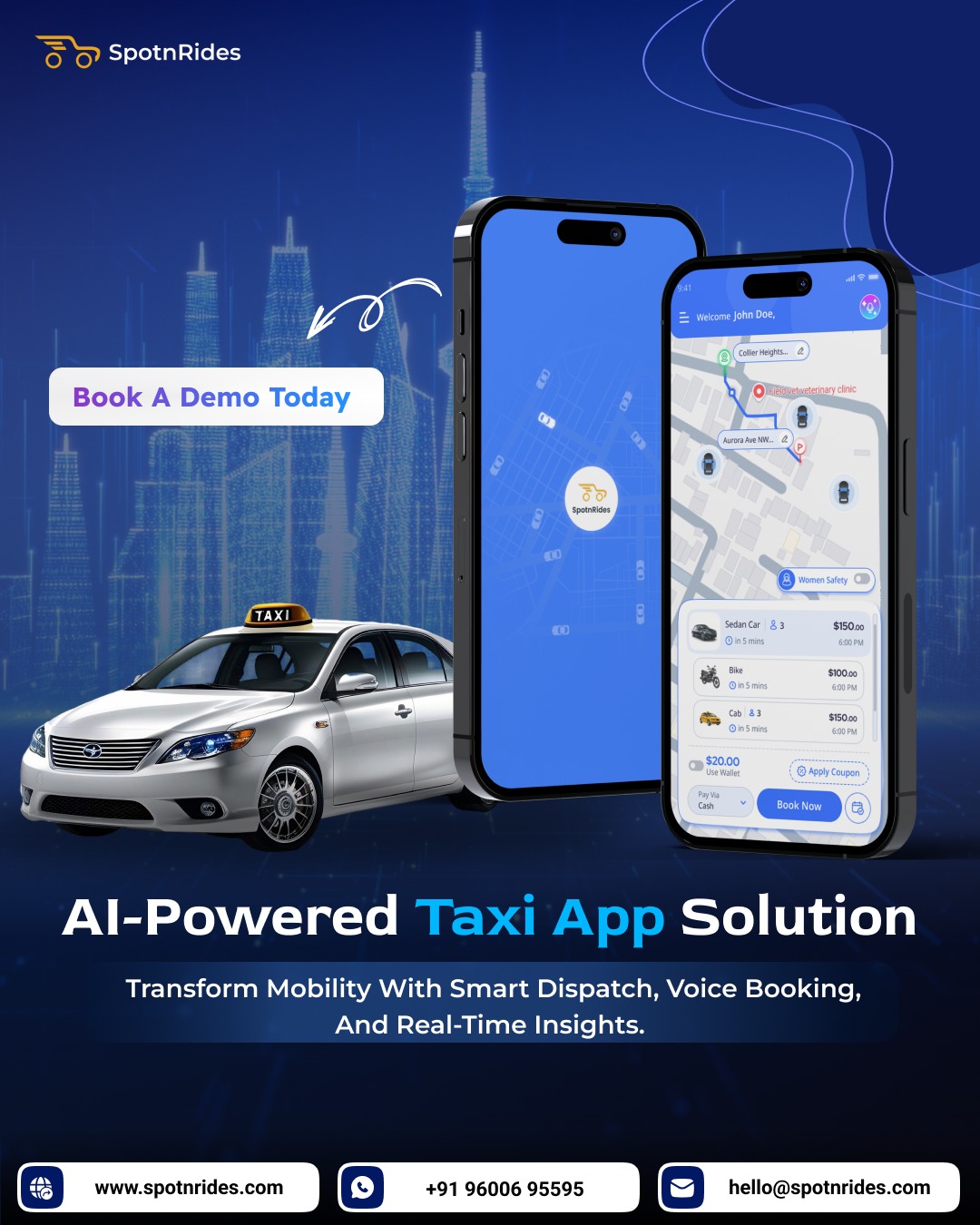 AI-Powered Uber Clone App – Smart Taxi Booking Solution