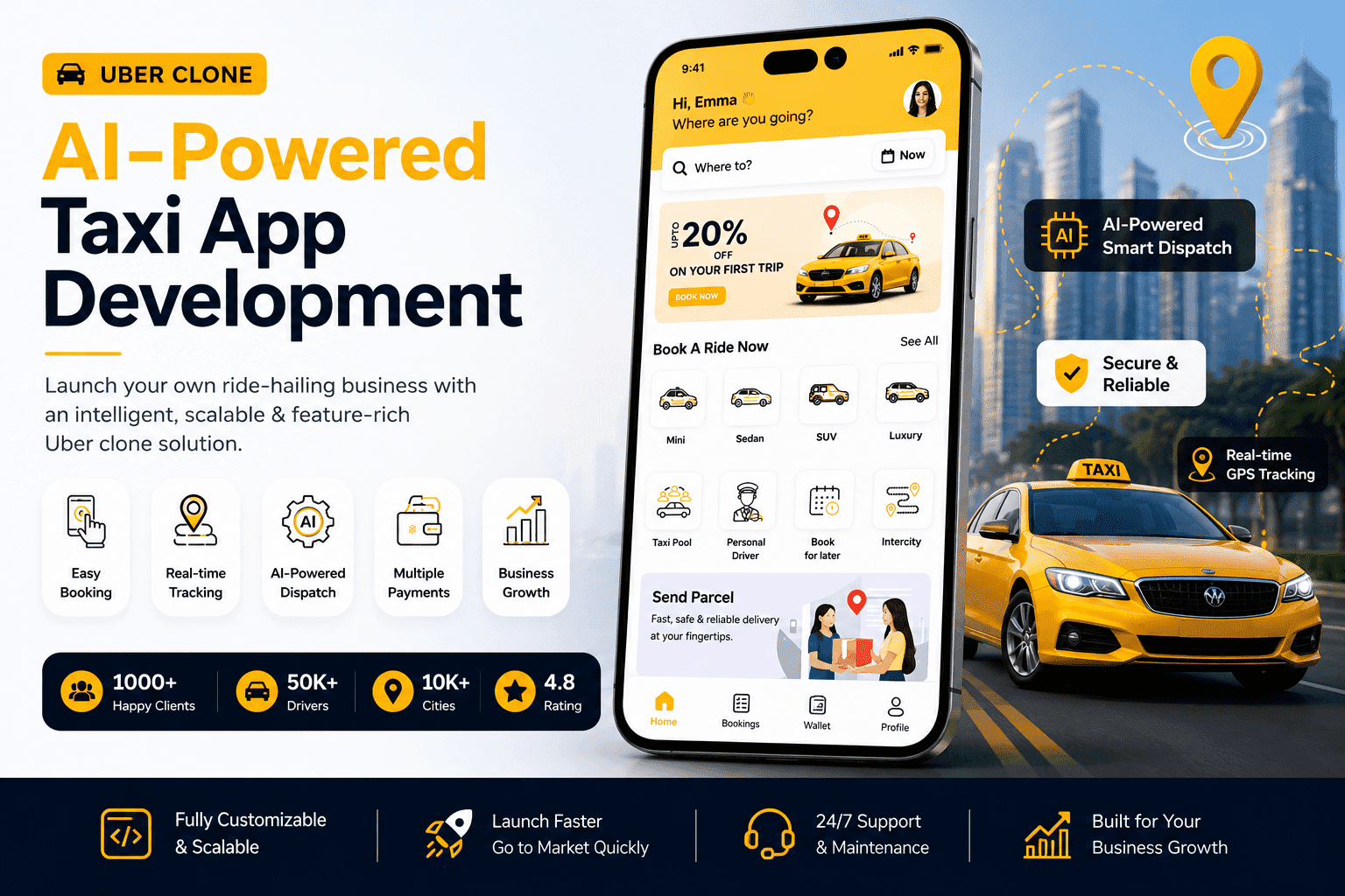 Uber Clone Script – White Label Taxi Booking App
