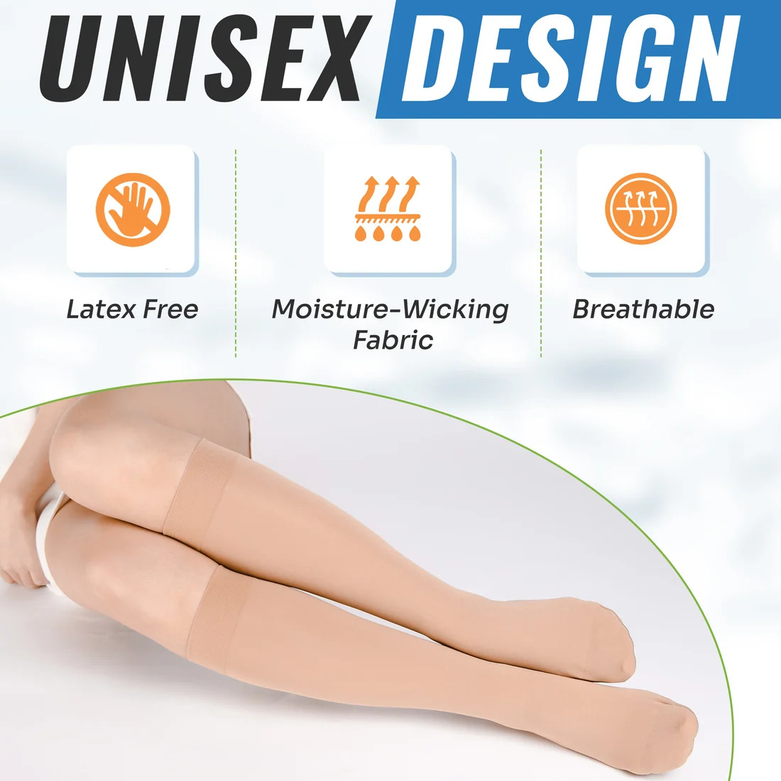 SNUG360 20-30 mmHg Knee High Compression Socks – Firm Graduated Leg Support